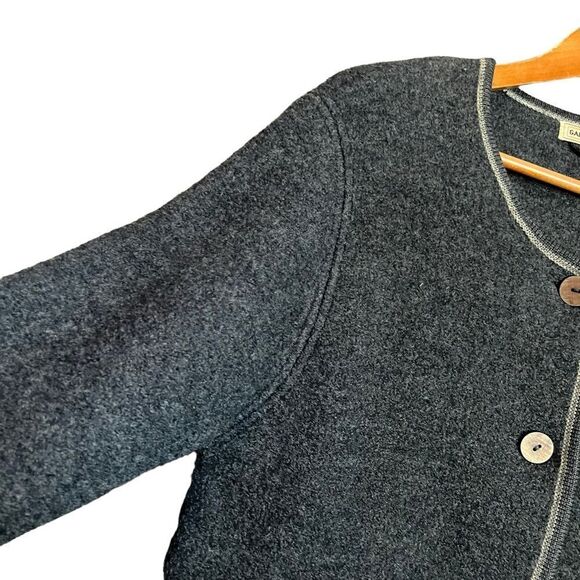 Gaddy Collection grey 100% wool long cardigan - Picture 6 of 9